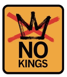 NO KINGS Vinyl Aufkleber 3,5 x 3,5 Zoll🔥USA🔥GESTANZT🔥MENGE - Bild 1 von 1