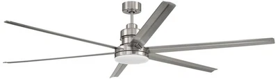 72" Craftmade Mondo Brushed Nickel Large Ceiling Fan with Remote - Image 1 of 2