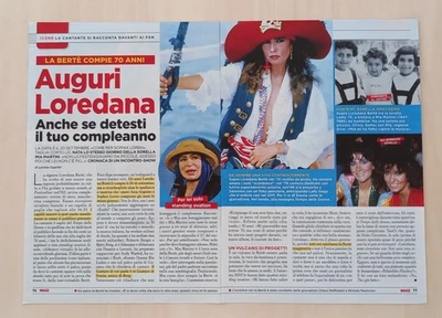Italia Clipping Ritaglio 2020 LOREDANA BERTE' Auguri anche se detesti 2 PAGINE Foto 1 de 2