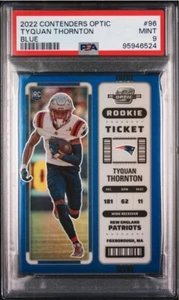 2022 Panini Contenders Optic Tyquan Thornton Blue /99 Rookie Ticket #96 RC PSA 9 - Picture 1 of 5