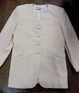 JH Collectibles Vintage blass pastellgelber Blazer 100 % Wolle Union Made in USA Größe 8 - Bild 1 von 12