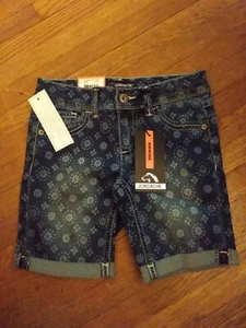 Jordache Girls' Roll Cuff Bermuda Denim Shorts Size 6 New With Tags - Picture 1 of 5