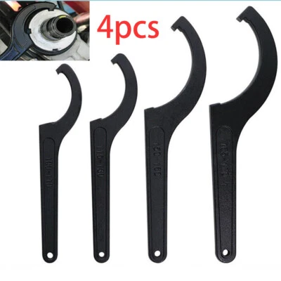4PC Heavy Duty Metal Motorcycle Shock Absorber C Spanner Wrench Bike Repair Tool - Image 1 of 4