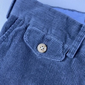 J McLaughlin Pants Adult 36” Blue Corduroy Flat Front Cotton 32” Inseam Men’s - Picture 1 of 8