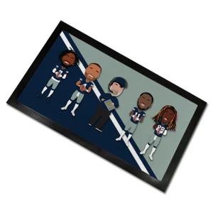 Cowboys 2024-25 Vector Heroes Bar Runner Mat Dallas 2 Sizes Man Cave Bar - Picture 1 of 4