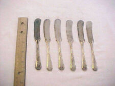 6 Butter Knife Spreaders Wm Rogers & Son Silver Plate Mayfair