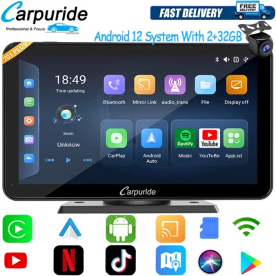 Carpuride W701Plus Dual Bluetooth Wireless Apple CarPlay GPS Android Auto Radio  - Image 1 of 4
