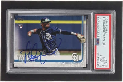 Fernando Tatis Jr. Signed 2019 Topps #410 RC (PSA 9 | Autograph Graded PSA 10) - - Image 1 of 2