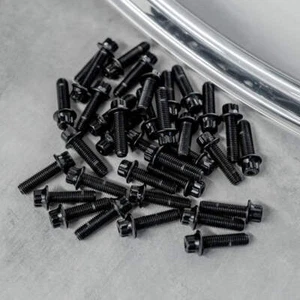 160x M7 24mm Schwarz 2tlg Felgen Schrauben BBS RM LM OZ RH Zwei teilige - Picture 1 of 2