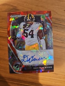 2021 Panini Prizm Draft Picks Daviyon Nixon RC Rookie Red Ice Prizm Auto