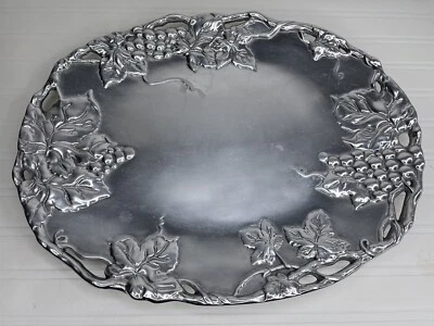 ARTHUR COURT 2002 BANDEJA GRANDE OVALADA METALWARE VID 18" X 14" Foto 1 de 4
