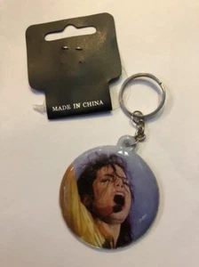MICHAEL JACKSON Padded DOUBLE SIDED KEY RING - Bild 1 von 4