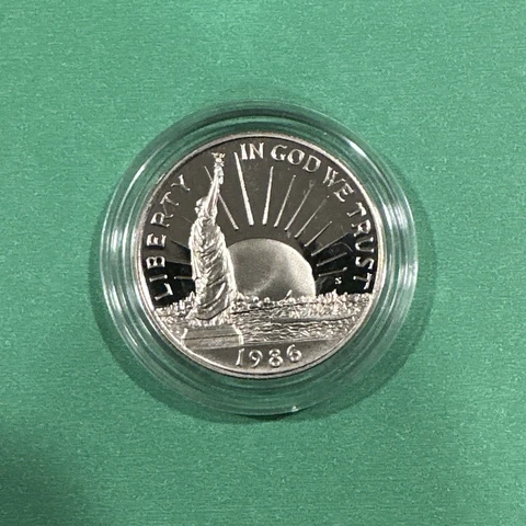1986-S Statue of Liberty Commemorative Half Dollar - Beautiful Proof Coin Cover