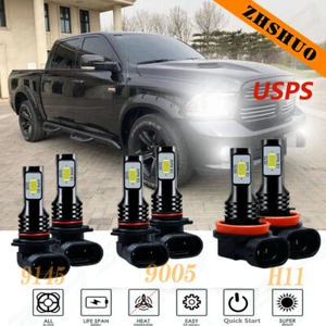For Toyota Tundra 2007-2013 Combo 6X 6000K LED Headlight Hi/Lo + Fog Light Bulbs - Picture 1 of 12
