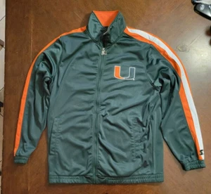 Miami Hurricanes Starter Throwback U/M Football Jacket NCAA - Size Large - Picture 1 of 6