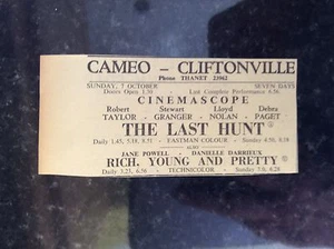 A2k Ephemera 1956 Werbung Cliftonville Cameo Jane Powell reich jung und hübsch  - Bild 1 von 1