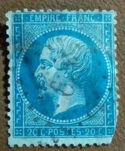 1862 Frankreich 20c Briefmarke, gestempelt - Bild 1 von 2