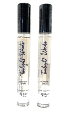 Juego de 2 Bath & Body Works TWILIGHT WOODS Perfume Spray Mini 0.23 OZ Ea *SELLADO* Foto 1 de 4