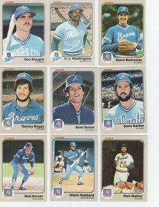 1983 FLEER BASEBALL- complete your set 1-250