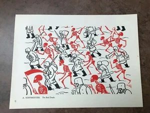 original 1944 ww2 double sided print ! a . hoffmeister - the red death - Picture 1 of 2