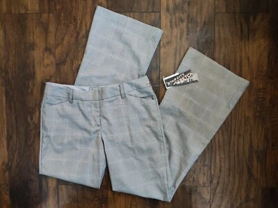 Pantalones de vestir para mujer Star City grises a cuadros talla 7. Cintura: 30 pulgadas Foto 1 de 2