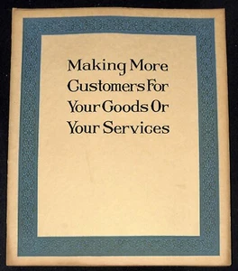 Papel Hammermill 1923 "Haciendo más clientes..." Ejemplo carpeta de muestra escasa - Imagen 1 de 9
