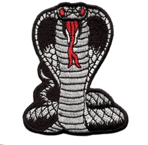 Cobra Snake Patch Iron-on Badge Martial Arts Self Defense Gym Bag Karate MMA BJJ - Picture 1 of 3