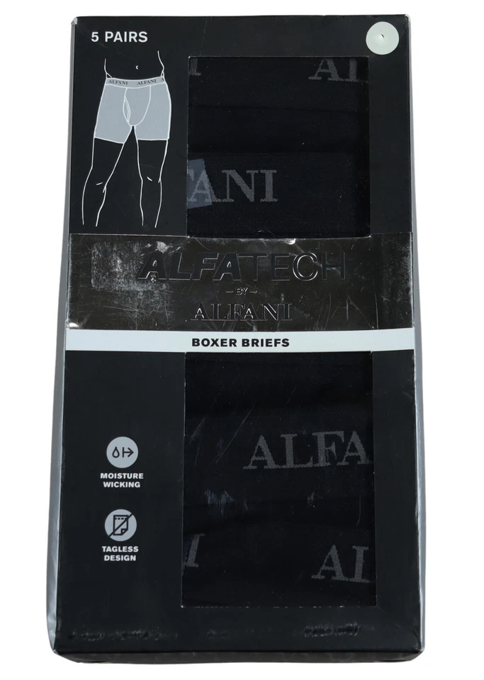 Paquete de 5 calzoncillos boxer Alfani AlfaTech sin etiquetas ropa interior para hombre elige color/talla Foto 1 de 1