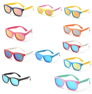 Polarised-Mirrored Flexible Kids Sunglasses Age 3-10 - Picture 1 of 12