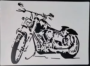 8"x9" Klar Kunststoff Schablone - Motorrad (SC85)**** - Bild 1 von 2