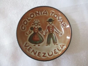 Gotek Colonia Tovar Venezuela Studio Pottery ~ Signed ~ Butter Pat Small Dish - Picture 1 of 6