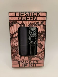 LIPPENSTIFT QUEEN Smokey Lippenset SCHWARZ SPITZENKANINCHEN & PINKY NUDE, Neu im Karton - Bild 1 von 1