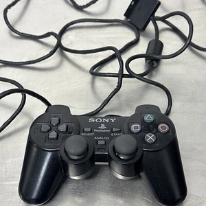 Sony PlayStation 2 PS2 DualShock 2 Controller Nero Autentico Gioco OEM - Foto 1 di 14