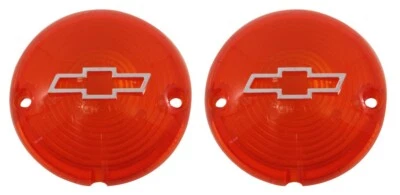 Juego de lentes de luz de estacionamiento ámbar pajarita cromada para Chevy 150 210 Nomad Bel Air 1957 Foto 1 de 4