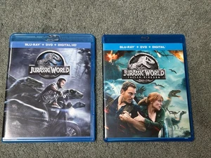 Set Of 2 Jurassic World & Fallen Kingdom Blu-Ray + DVD set (no Digital Copy) - Picture 1 of 7