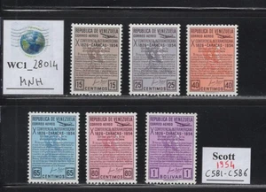 WC1_28014. VENEZUELA. 1954 ARMS OF BARINAS air set. Sc. C581-C586. MNH - Picture 1 of 1
