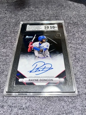 2023 Bowman Sterling Wayne Doncon Prospect Auto Black Lava 8/10 SGC 10 / 10 - Image 1 of 2