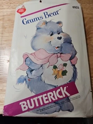 1980's Care Bears Grams Bear Butterick Sewing Pattern, Very Cool! Uncut  - Image 1 of 4