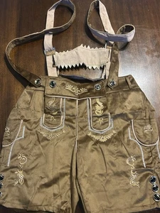 Lederhosen Bavarian Men’s Shorts Oktoberfest Size L (36)  - Picture 1 of 4