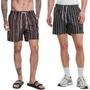 Urban Classics Stripe Swim Shorts Beachwear Swimwear Men Summer Pants - Picture 1 of 28
