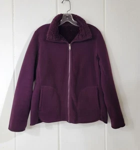 Weatherproof Reversible Fleece Zip Front Purple Jacket - Picture 1 of 5