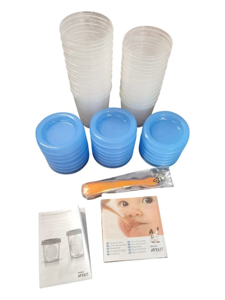 Philips Avent Aufbewahrungsbehälter Set 10x180ml 10x240ml mit Deckeln - Bild 1 von 3