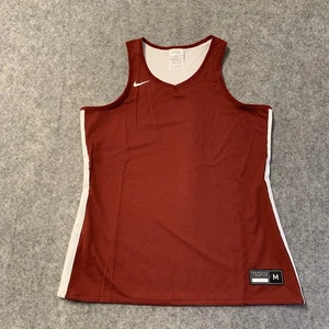 Nike Tank Top Jersey Mens M Maroon White Reversible Basketball Running - Picture 1 of 13