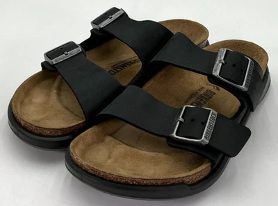 Sandalia Birkenstock Arizona resistente para mujer talla 8 EE. UU. 39 UE de cuero negra Foto 1 de 4