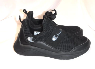 Champion Youth Sz 7 Black Rally Pro Athletic Pull-On High Top Shoes J640-0322 - Image 1 of 4