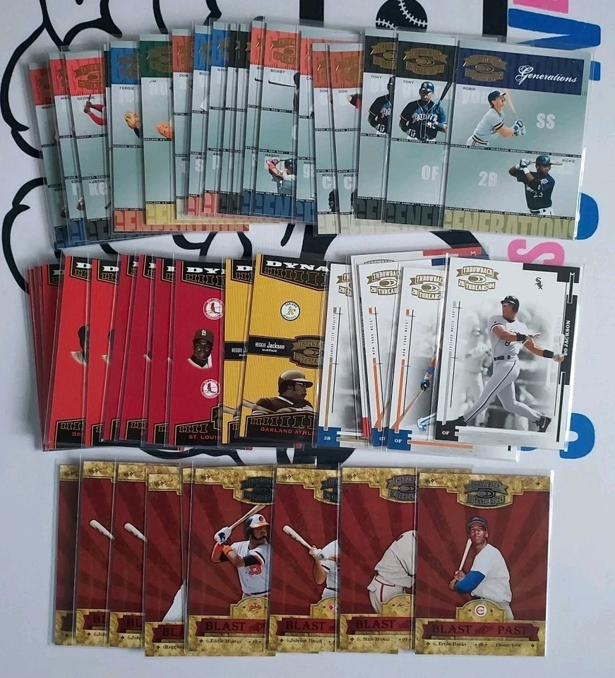 2004 Donruss Throwback Threads Blast Past Dynasty Generations Lot x44 #d /1500 - Image 1 of 1
