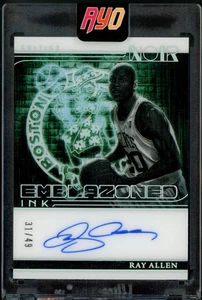 2024-25 Panini Noir Ray Allen Emblazoned Ink On-Card Auto #'d /49 - Celtics - Picture 1 of 2