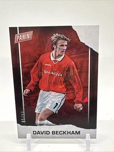 2021 Panini Father's Day Soccer Foil /50 David Beckham Red Jersey #DB - Picture 1 of 2
