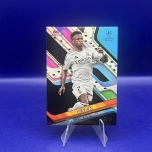 Topps Finest 2024-25 UCL Vini Jr /10 Black SSP Real Madrid - Picture 1 of 4