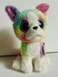 Ty Beanie Boos  Isla Bulldog Claires Exclusive Colorful Neon 6”  May 11 - Picture 1 of 3